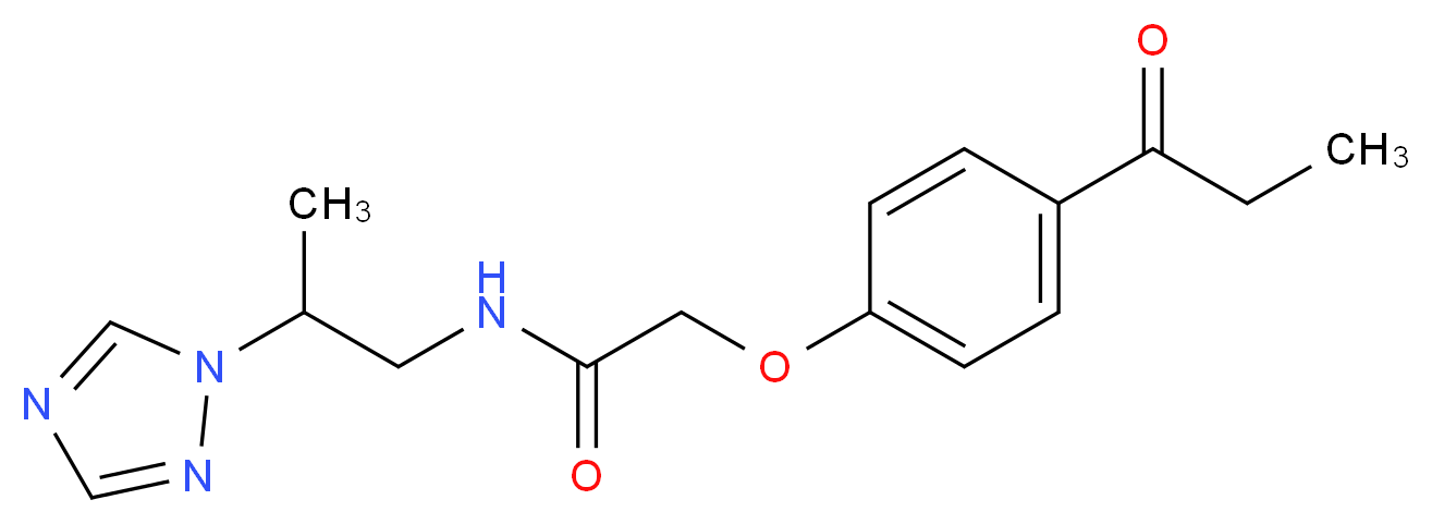 2-(4-propionylphenoxy)-N-[2-(1H-1,2,4-triazol-1-yl)propyl]acetamide_分子结构_CAS_)