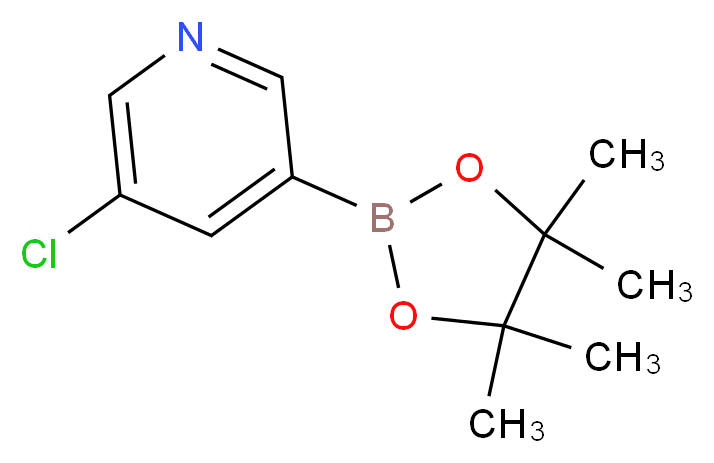 3-chloro-5-(tetramethyl-1,3,2-dioxaborolan-2-yl)pyridine_分子结构_CAS_865186-94-3