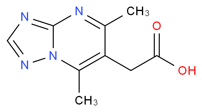 2-(5,7-Dimethyl-[1,2,4]triazolo[1,5-a]pyrimidin-6-yl)acetic acid_分子结构_CAS_851116-20-6)