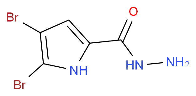 4,5-Dibromo-1H-pyrrole-2-carbohydrazide_分子结构_CAS_50371-65-8)