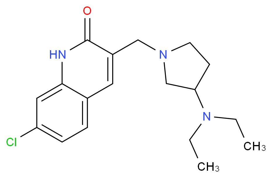 7-chloro-3-{[3-(diethylamino)pyrrolidin-1-yl]methyl}quinolin-2(1H)-one_分子结构_CAS_)