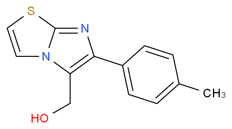 [6-(4-methylphenyl)imidazo[2,1-b][1,3]thiazol-5-yl]methanol_分子结构_CAS_82588-60-1