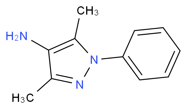 3,5-dimethyl-1-phenyl-1H-pyrazol-4-amine_分子结构_CAS_21683-30-7