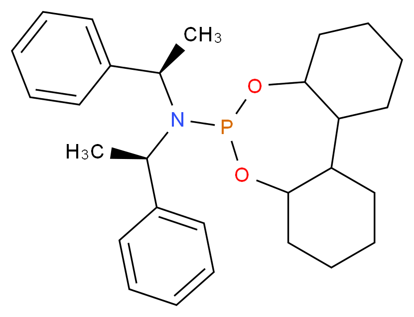 N,N-bis[(1R)-1-phenylethyl]-8,10-dioxa-9-phosphatricyclo[9.4.0.0<sup>2</sup>,<sup>7</sup>]pentadecan-9-amine_分子结构_CAS_500103-26-4