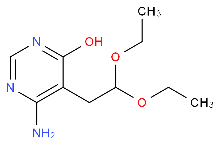 6-amino-5-(2,2-diethoxyethyl)pyrimidin-4-ol_分子结构_CAS_7400-06-8