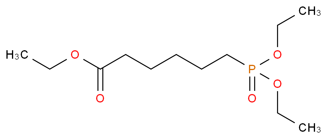 ethyl 6-(diethoxyphosphoryl)hexanoate_分子结构_CAS_54965-29-6