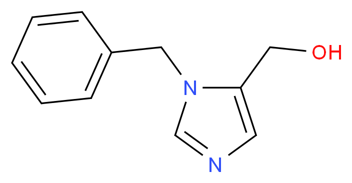 (1-benzyl-1H-imidazol-5-yl)methanol_分子结构_CAS_80304-50-3