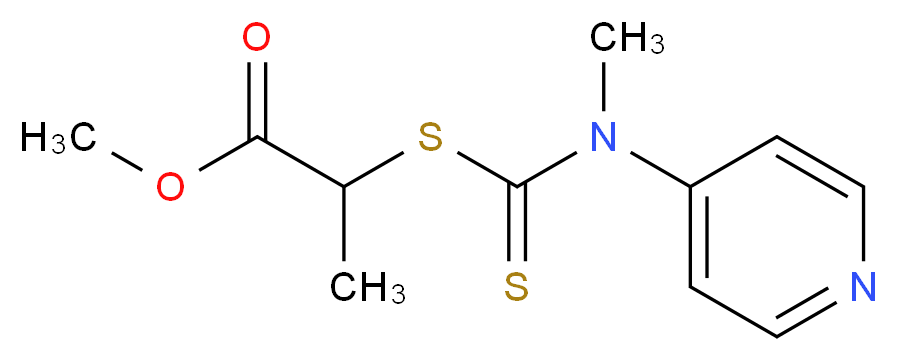 甲基-2-丙酸 甲基(4-吡啶)氨基二硫代甲酸酯_分子结构_CAS_1158958-92-9)