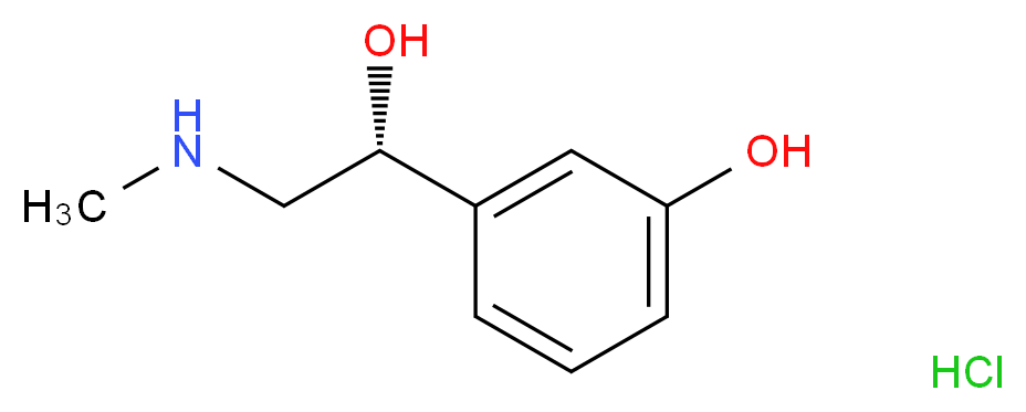 3-[(1R)-1-hydroxy-2-(methylamino)ethyl]phenol hydrochloride_分子结构_CAS_61-76-7