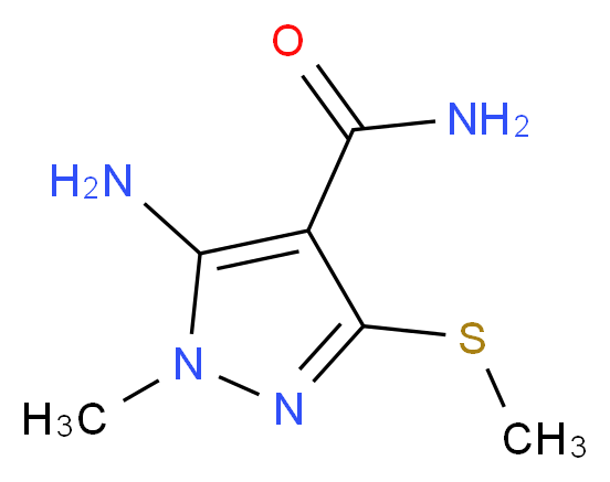 5-amino-1-methyl-3-(methylsulfanyl)-1H-pyrazole-4-carboxamide_分子结构_CAS_1196151-97-9)