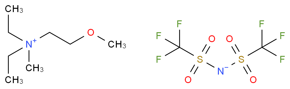 二乙基甲基-(2-甲氧乙基)铵基双(三氟甲磺酰基)酰亚胺_分子结构_CAS_464927-84-2)