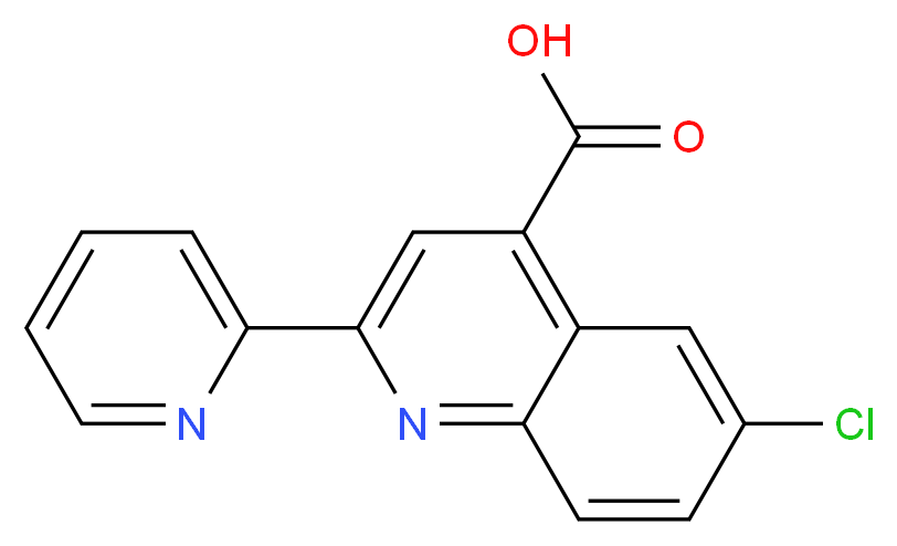 6-Chloro-2-pyridin-2-ylquinoline-4-carboxylic acid_分子结构_CAS_667412-62-6)