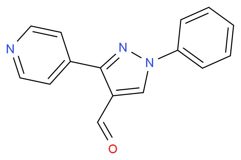 1-phenyl-3-pyridin-4-yl-1H-pyrazole-4-carbaldehyde_分子结构_CAS_371917-81-6)