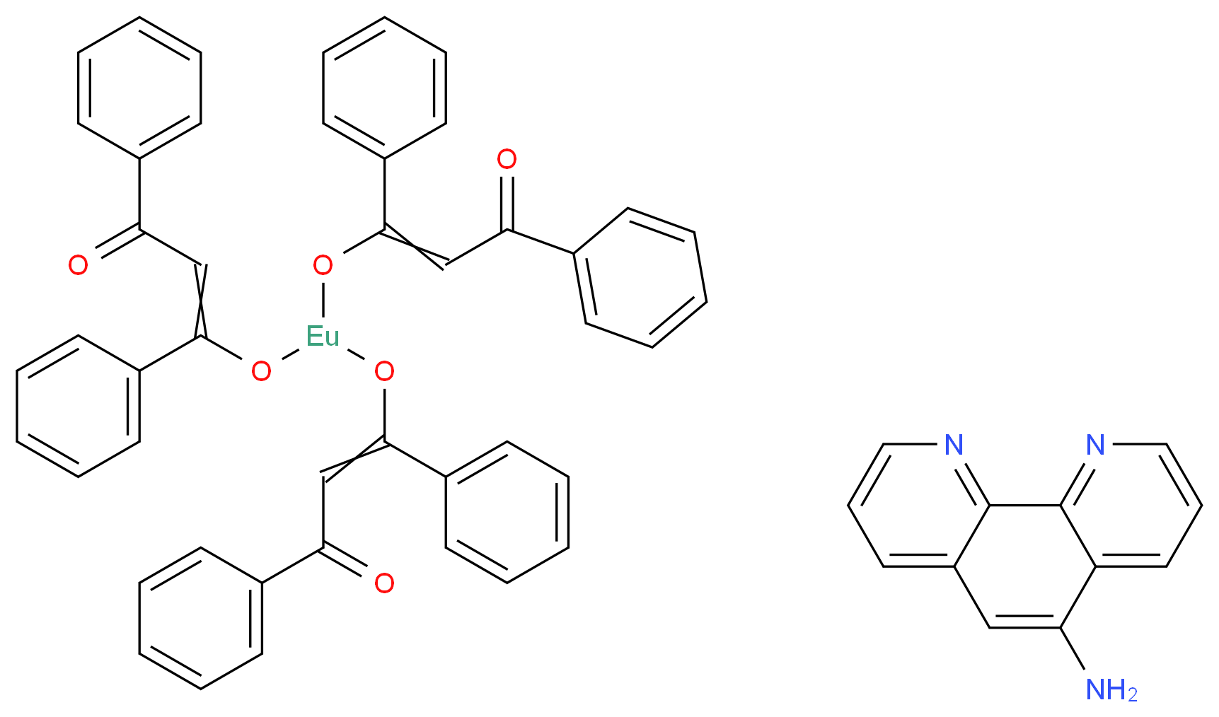 1,10-phenanthrolin-5-amine; 3-({bis[(3-oxo-1,3-diphenylprop-1-en-1-yl)oxy]europio}oxy)-1,3-diphenylprop-2-en-1-one_分子结构_CAS_352546-68-0