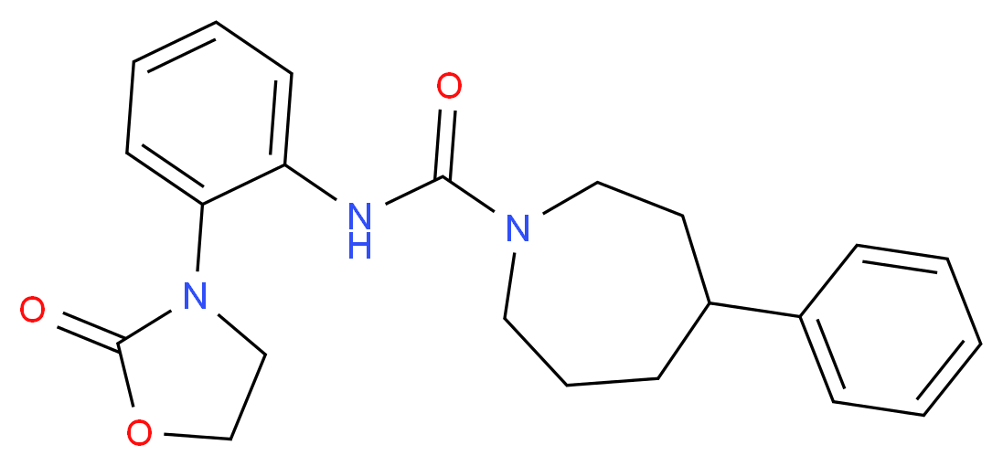 N-[2-(2-oxo-1,3-oxazolidin-3-yl)phenyl]-4-phenylazepane-1-carboxamide_分子结构_CAS_)