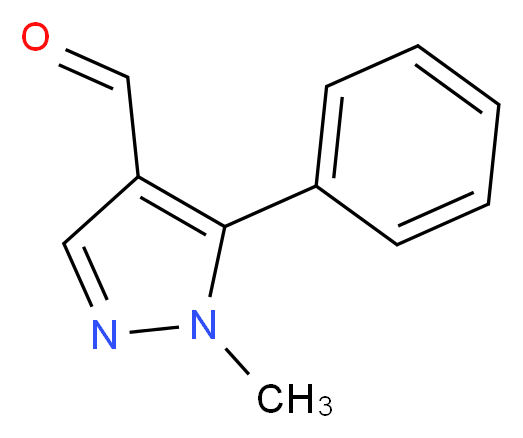 1-methyl-5-phenyl-1H-pyrazole-4-carbaldehyde_分子结构_CAS_154927-01-2