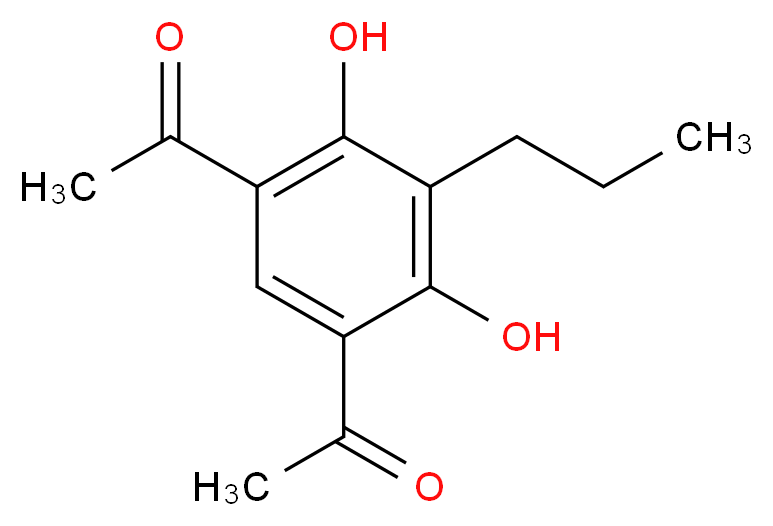 1-(5-acetyl-2,4-dihydroxy-3-propylphenyl)ethan-1-one_分子结构_CAS_58805-52-0