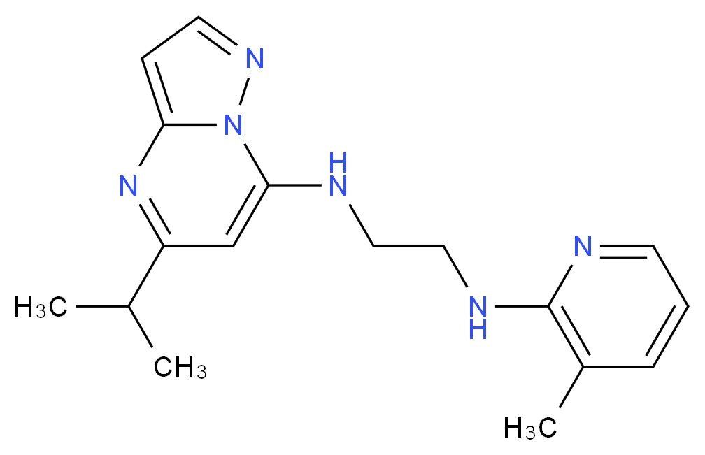N-(5-isopropylpyrazolo[1,5-a]pyrimidin-7-yl)-N'-(3-methylpyridin-2-yl)ethane-1,2-diamine_分子结构_CAS_)