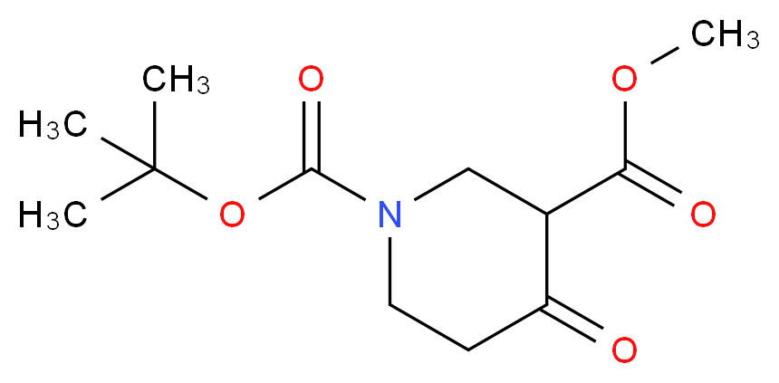 1-tert-Butyl 3-methyl 4-oxopiperidine-1,3-dicarboxylate_分子结构_CAS_161491-24-3)