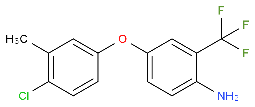 4-(4-Chloro-3-methylphenoxy)-2-(trifluoromethyl)-phenylamine_分子结构_CAS_)