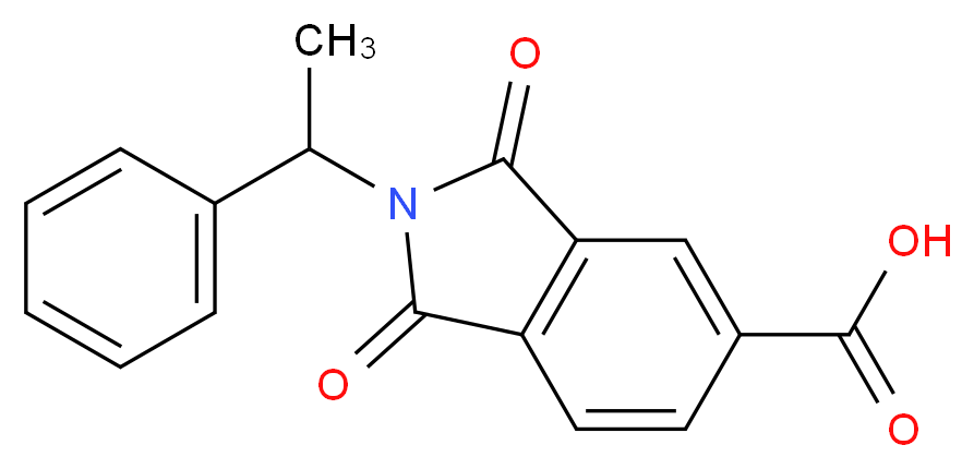 1,3-Dioxo-2-(1-phenylethyl)isoindoline-5-carboxylic acid_分子结构_CAS_)