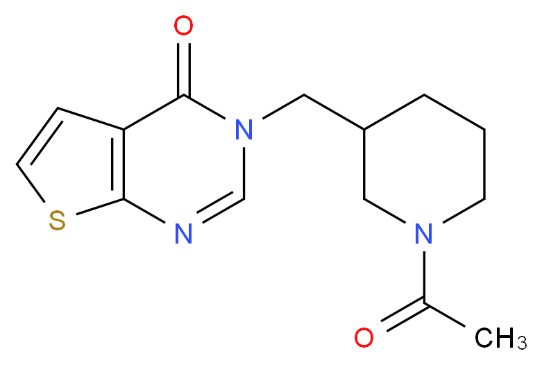 3-[(1-acetylpiperidin-3-yl)methyl]thieno[2,3-d]pyrimidin-4(3H)-one_分子结构_CAS_)