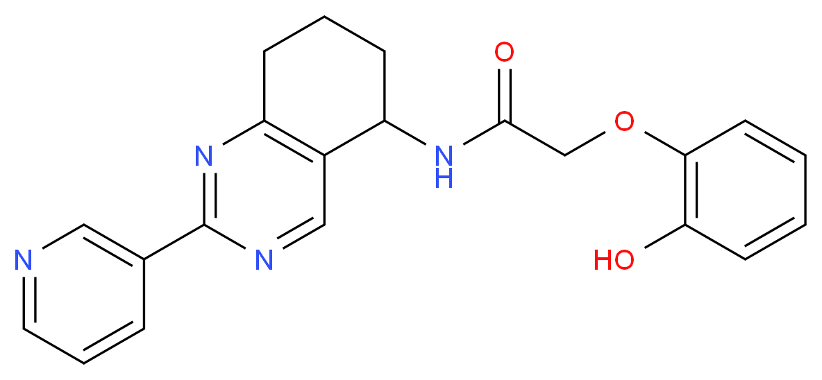2-(2-hydroxyphenoxy)-N-(2-pyridin-3-yl-5,6,7,8-tetrahydroquinazolin-5-yl)acetamide_分子结构_CAS_)