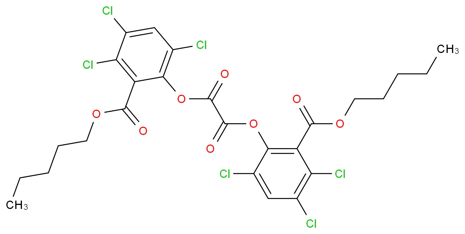 pentyl 2,3,5-trichloro-6-[(2-oxo-2-{3,4,6-trichloro-2-[(pentyloxy)carbonyl]phenoxy}acetyl)oxy]benzoate_分子结构_CAS_30431-54-0