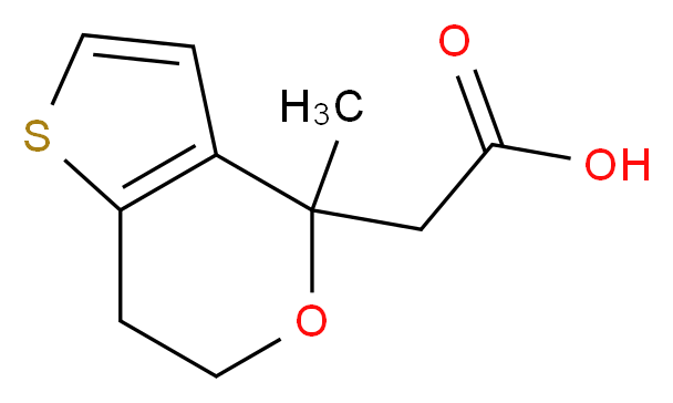 (4-methyl-6,7-dihydro-4H-thieno[3,2-c]pyran-4-yl)acetic acid_分子结构_CAS_57153-43-2)