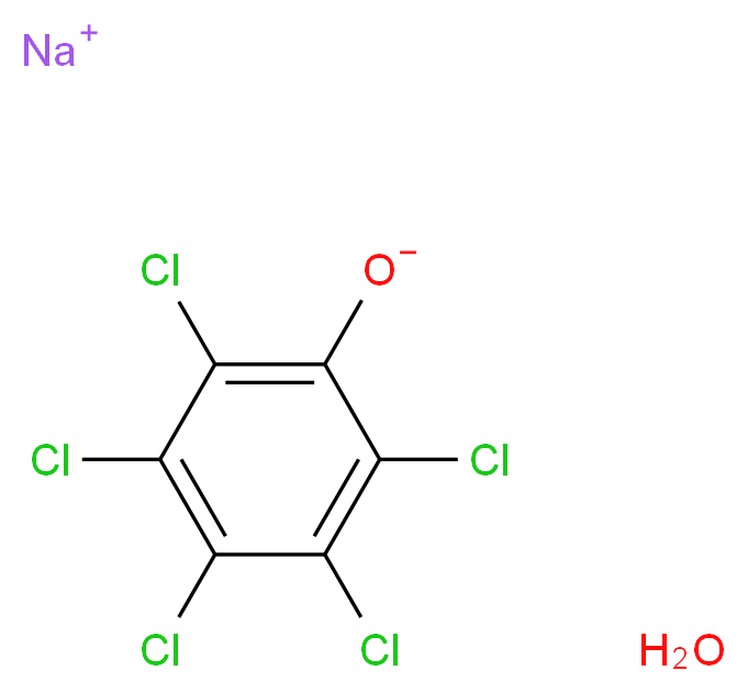 五氯苯酚 钠盐 水合物_分子结构_CAS_123333-54-0)