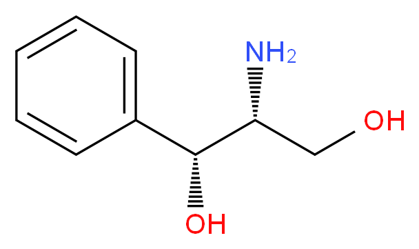 (1R,2R)-(-)-2-氨基-1-苯基-1,3-丙二醇_分子结构_CAS_46032-98-8)