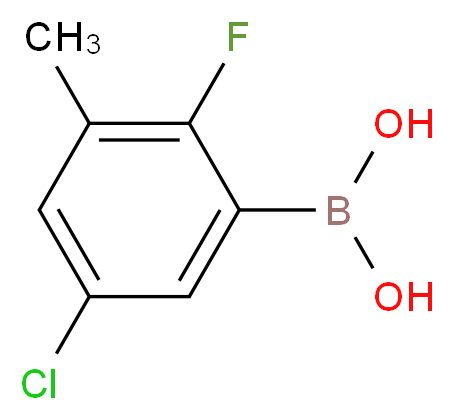 5-氯-2-氟-3-甲基苯硼酸_分子结构_CAS_352535-87-6)