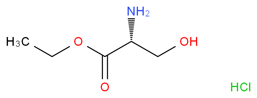 (R)-Ethyl 2-amino-3-hydroxypropanoate hydrochloride_分子结构_CAS_104055-46-1)