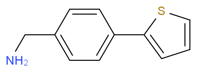 1-(4-thiophen-2-ylphenyl)methanamine_分子结构_CAS_)