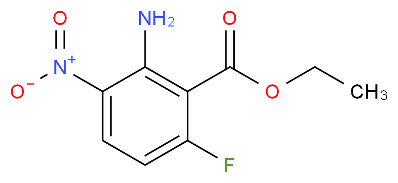 ethyl 2-amino-6-fluoro-3-nitrobenzoate_分子结构_CAS_150368-37-9