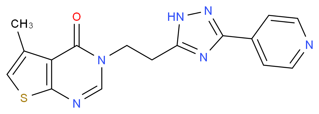 5-methyl-3-[2-(3-pyridin-4-yl-1H-1,2,4-triazol-5-yl)ethyl]thieno[2,3-d]pyrimidin-4(3H)-one_分子结构_CAS_)