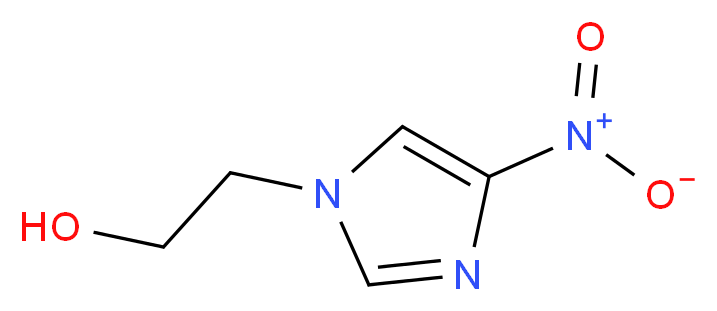 4-Nitro-1H-imidazole-1-ethanol_分子结构_CAS_5006-69-9)