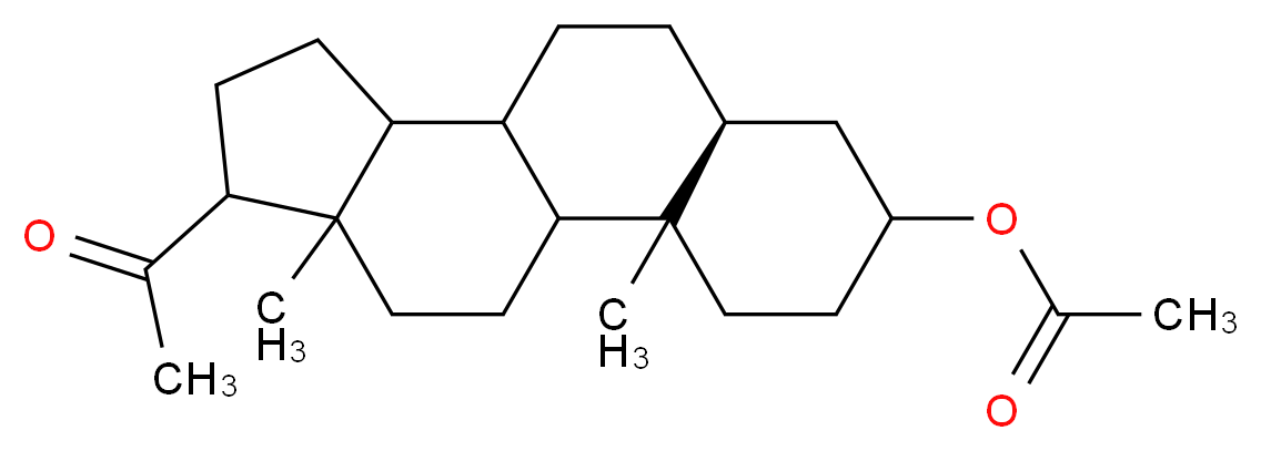 (7S)-14-acetyl-2,15-dimethyltetracyclo[8.7.0.0<sup>2</sup>,<sup>7</sup>.0<sup>1</sup><sup>1</sup>,<sup>1</sup><sup>5</sup>]heptadecan-5-yl acetate_分子结构_CAS_906-83-2