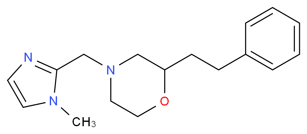 4-[(1-methyl-1H-imidazol-2-yl)methyl]-2-(2-phenylethyl)morpholine_分子结构_CAS_)
