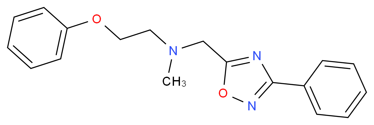 N-methyl-2-phenoxy-N-[(3-phenyl-1,2,4-oxadiazol-5-yl)methyl]ethanamine_分子结构_CAS_)