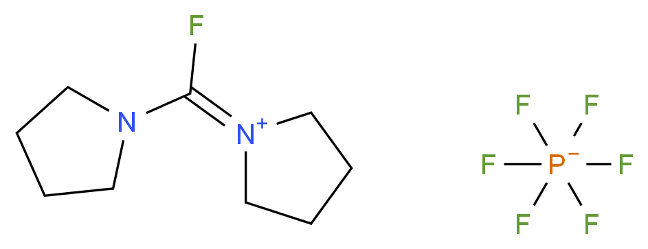 1-[fluoro(pyrrolidin-1-yl)methylidene]-1λ<sup>5</sup>-pyrrolidin-1-ylium; hexafluoro-λ<sup>5</sup>-phosphanuide_分子结构_CAS_164298-25-3