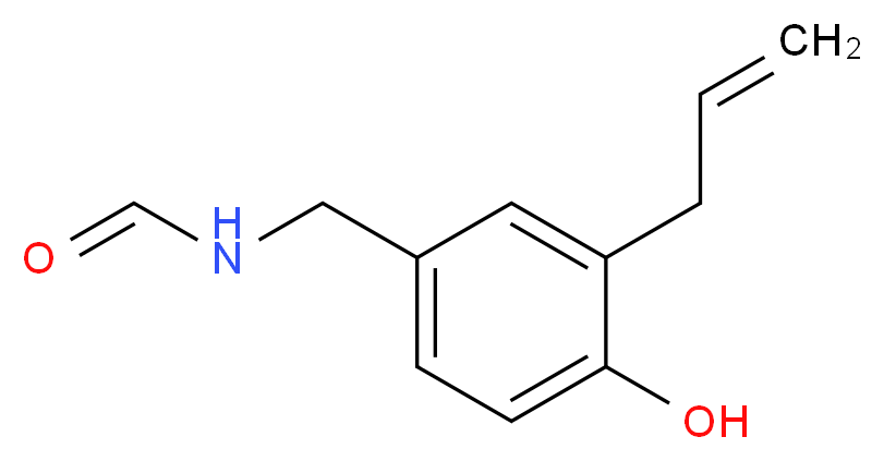 (3-Allyl-4-hydroxybenzyl)formamide_分子结构_CAS_)