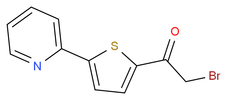 2-Bromo-1-(5-pyridin-2-yl-thiophen-2-yl)-ethanone_分子结构_CAS_306935-06-8)