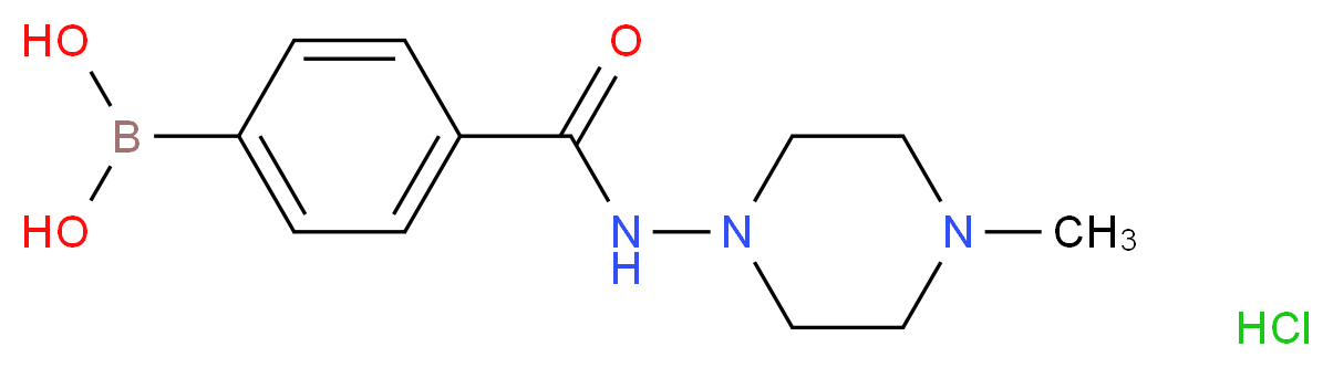 {4-[(4-methylpiperazin-1-yl)carbamoyl]phenyl}boronic acid hydrochloride_分子结构_CAS_913835-43-5
