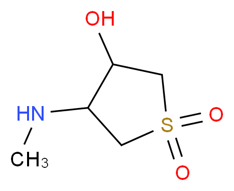 3-hydroxy-4-(methylamino)-1$l^{6}-thiolane-1,1-dione_分子结构_CAS_66419-61-2