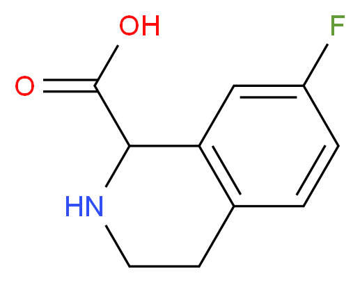 7-Fluoro-1,2,3,4-tetrahydro-isoquinoline-1-carboxylic acid_分子结构_CAS_1260641-74-4)