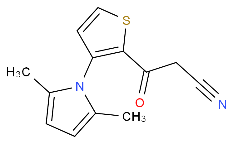 3-[3-(2,5-Dimethyl-1H-pyrrol-1-yl)-2-thienyl]-3-oxopropanenitrile_分子结构_CAS_)