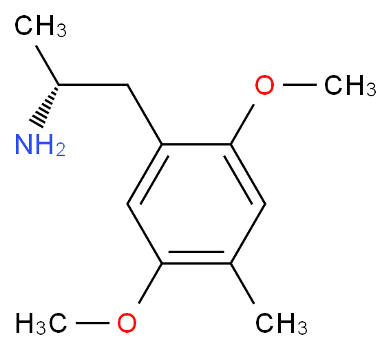 (2R)-1-(2,5-dimethoxy-4-methylphenyl)propan-2-amine_分子结构_CAS_15588-95-1