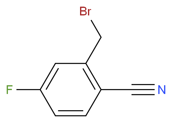 2-(Bromomethyl)-4-fluorobenzonitrile_分子结构_CAS_421552-12-7)