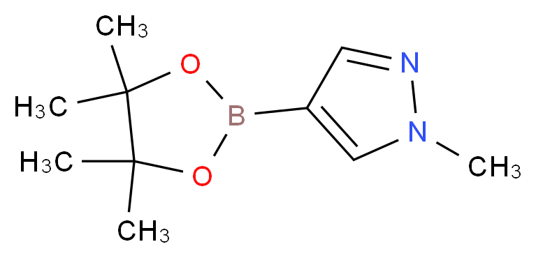 1-methyl-4-(tetramethyl-1,3,2-dioxaborolan-2-yl)-1H-pyrazole_分子结构_CAS_761446-44-0